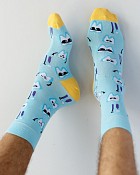 Медичні шкарпетки унісекс з принтом Teeth Blue